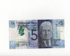 CLYDESDALE BANK £5 NOTE FORTH BRIDGE 2015 PREFIX FB/2 172879 FREEPOST