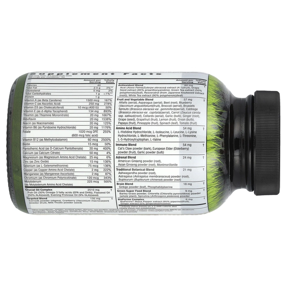 Женские живые зеленые жидкие гели Multi®, 90 жидких мягких гелей - Изображение 2 из 2