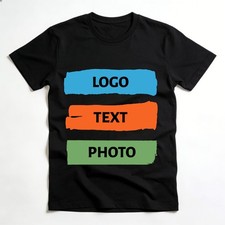 Personalized Custom T-Shirt Heat Transfer Photo Text Logo Unisex Top Unique Gift