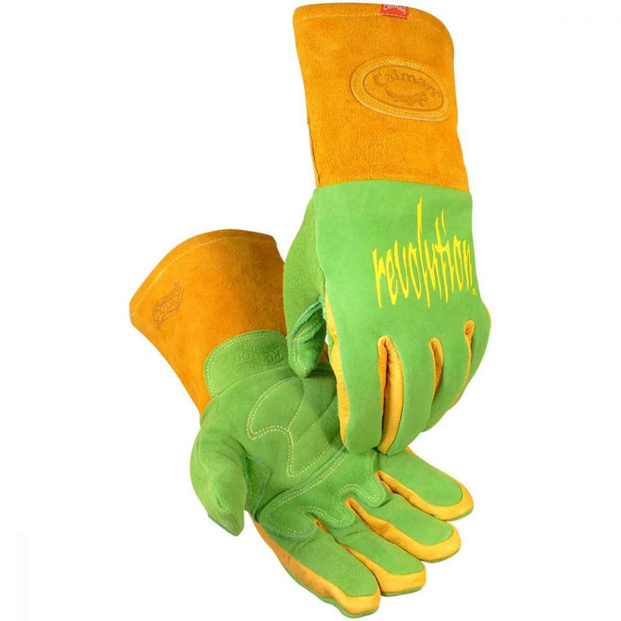 Caiman 1816 Deerskin Kontour Pattern FR Cotton Insulated MIG Stick Glove Medium