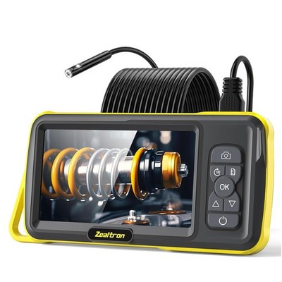 16.5FT Dual Lens Borescope, 5'' IPS Screen, 1080P Inspection Camera with Lights
