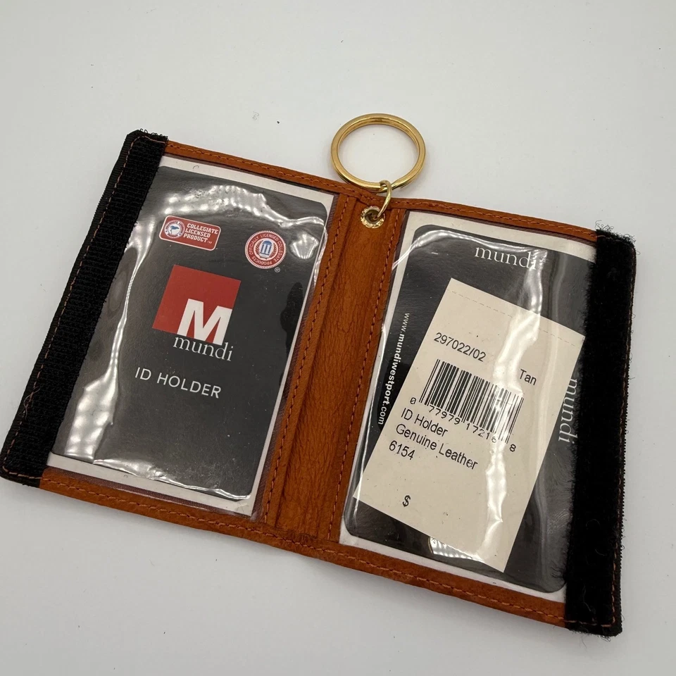 Кожаный держатель для удостоверения личности Mundi MIT Massachusetts Institute of Technology кольцо для ключей - Изображение 3 из 3