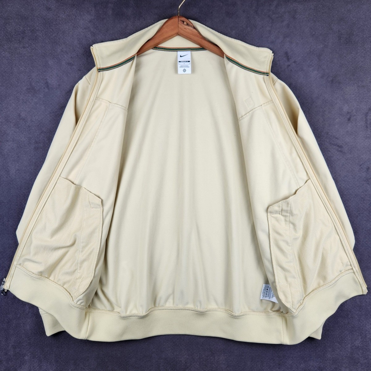On Court-T LIMITED EDITION 全仏ver. USED Nike Court Heritage Jacket Mens Large Team Gold Full Zip Tennis