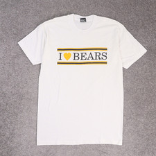 VTG 90s I Love Bears Heart Cute Made in USA Large White Short Sleeve T-Shirt