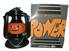 Vintage Russ Jack-o'-lantern Pumpkin Power Halloween Lantern Battery Operated