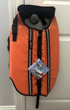 NWT Dog FASHION PET Reflective Orange Black Life Jacket Water Vest 190097 - XL