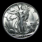 1944-S Walking Liberty Half Dollar Silver ---- Gem BU+ Condition Coin --- #KK443
