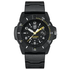 Luminox Navy Seal Quartz Black Carbon Yellow Accent Men's 45mm Watch XS.3601