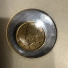 1851 one dollar liberty gold coin . Free shipping !