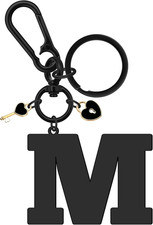 Black Letter Keychain Gift A-Z Initial Letter Keychain for Women Girls Initial K