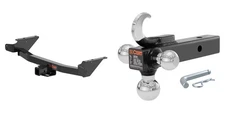 CURT Trailer Hitch 2in Receiver Multi-Ball Mount w/ Hook & Pin Towing Kit #13576
