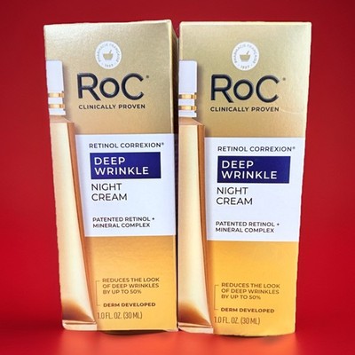 2 Pack RoC Retinol Correxion Deep Wrinkle Night Cream Advanced Retinol 2X 30 ml