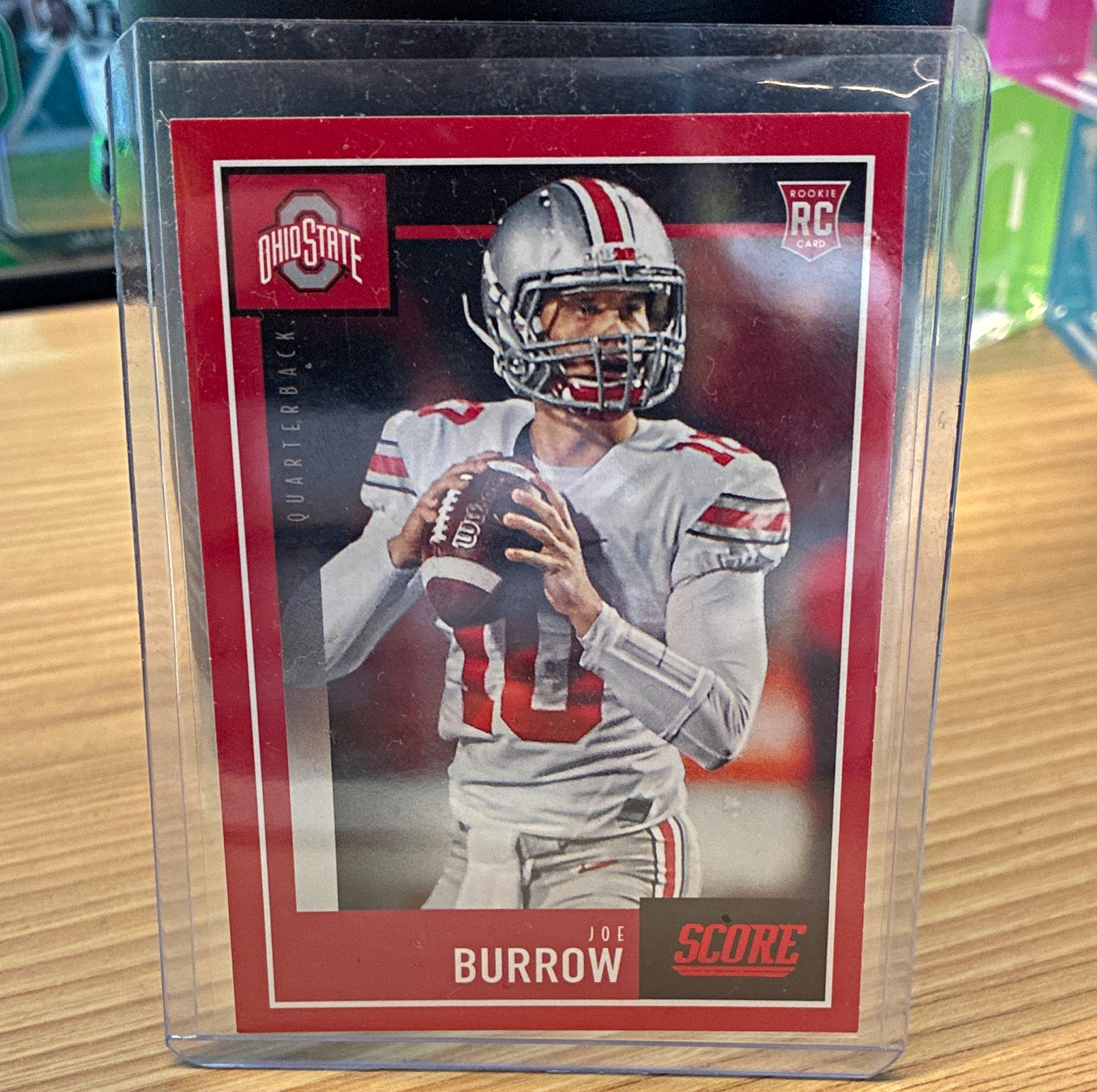 Panini 2020 Score Football Red Parallel Joe Burrow Ohio State Buckeyes RC #438