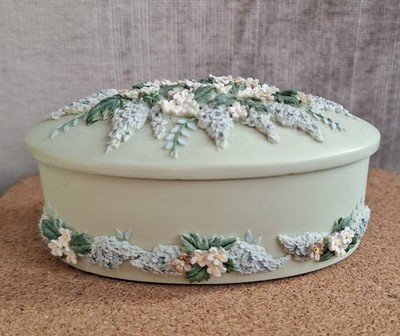 Jane Asher Willow Hall ovale florale Schmuckschatulle FL05