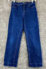 Garfield & Marks Straight Jeans Women's 4 Blue Mid Rise Dark Wash USA Made