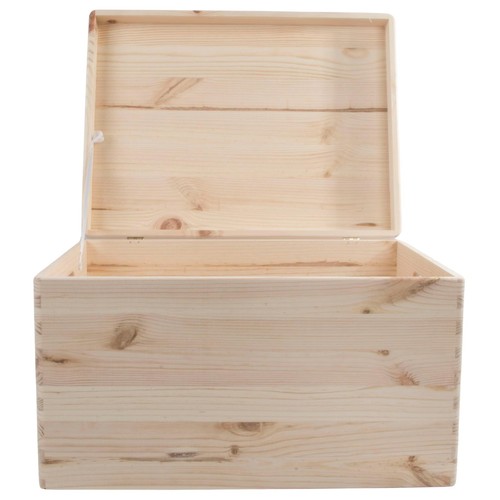 XLarge Wooden Decorative Lidded Storage Chest Box With 6 Removable Compartments - Picture 11 of 12