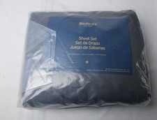 Bedsure Unisex Adults Flat, Fitted, Pillowcase Sheet Set AP2 Gray King Size