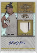 2012 Topps Triple Threads Unity Relics Gold 22/25 Gaby Sanchez Auto 0b2