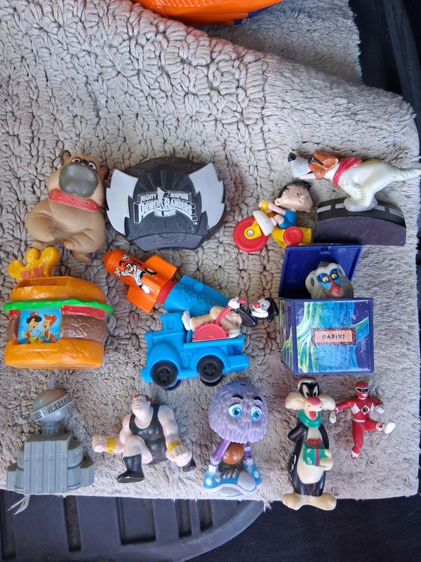 Lot 12 Vintage 1990s Fast Food Toys ANIMANIACS POWER RANGERS BOBBY'S WORLD +