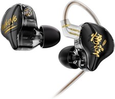 KBEAR K01 PRO Wired Gaming Earbuds, HIFI in Ear Monitor without mic,Black