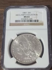 1887-P $1 Morgan Silver Dollar NGC MS 63  McClaren Collection