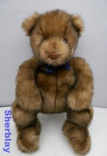 Vtg Rare Gund 14" Minky Teddy Bear Plush 6421 Retired Brown Soft 1999 Faux Mink