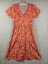 J Crew Factory Women’s Short Sleeve Tropical Floral Ruffle Dress Size 6