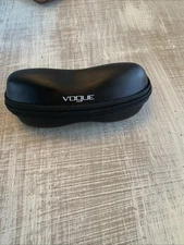 Vogue zipper closure Black eye glasses case 2 by 6 inches
