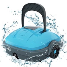 Cordless Robotic Pool Cleaner, Automatic Pool Vacuum, Powerful Suction, Dual-...