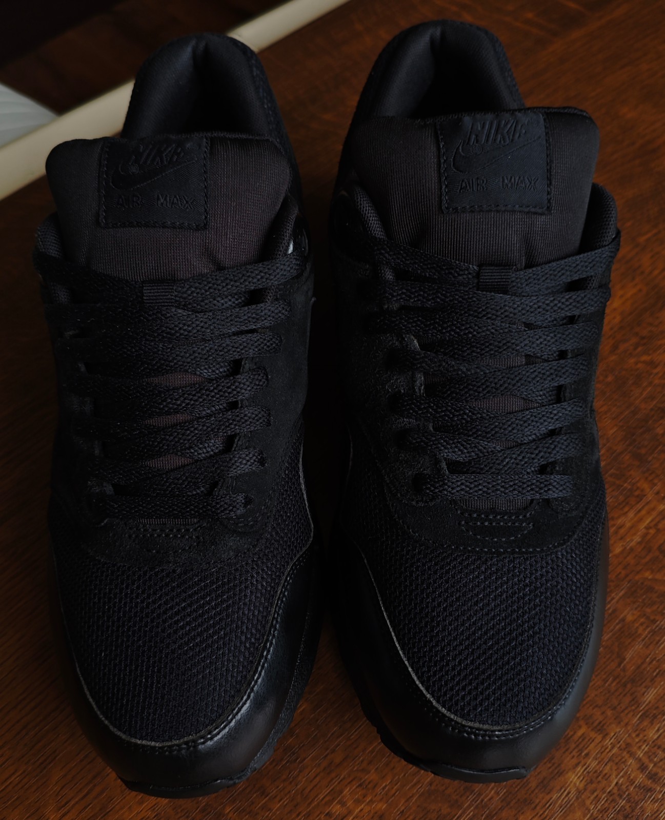 Size 10 - Nike Air Max 1 Essential Triple Black Mens Suede Trainers UK 9 CM 28 thumbnail 3