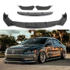 Front Bumper Lip Spoiler Splitter Body Kits For Volkswagen Passat Gloss Black Front Bumper Lip Spoiler Splitter Body Kits For Volkswagen Passat Gloss Black