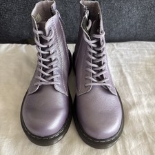 Doc Martens Kids Purple Leather Boots, Brand New, Kids US Size 1