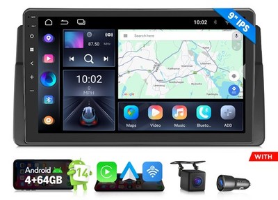 9'' IPS Touchscreen Android 14 4+64G Autoradio BMW E46 Navi Radio CarPlay DSP RDS