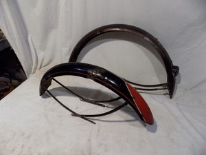 PREWAR CWC TANK BIKE CURVED BRACE FENDERS 1941 WESTERN FLYER HAWTHORNE HIAWATHA