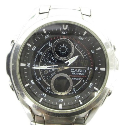 CASIO EFA-116 EDIFICE Analog Digital Chronograph Watch Silver From Japan