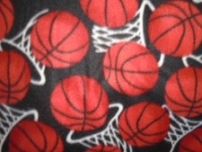 Basketball Hoop Champions Double Sided Handmade Tied Fleece Rag Blanket ~New