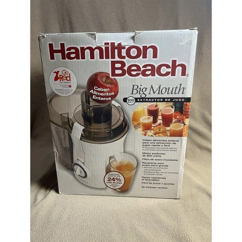 Hamilton Beach Big Mouth 800 Watt Juicer Extractor with Pulp Bin and Brush