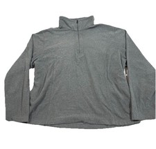 Lands' End Pullover Size Youth XL 18-20 Gray Fleece Quarter Zip Sweater Kids