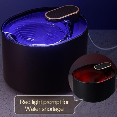 3L Katzenbrunnen Trinkbrunnen Katzenbrunnen mit LED für Katzen Hunde Haustier