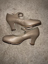Capezio Caramel Tan Heeled Character Dance Shoes Size 7.5 M