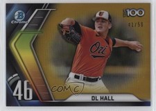 2022 Bowman Chrome Scouts Top 100 Gold Refractor 41/50 DL Hall #BTP-46 2s2