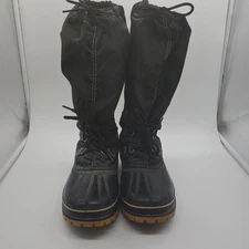 Sorel Snowbear Canada Men's Size 7 Black Wool Insulation Waterproof Winter Boots