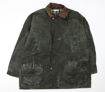 Mc Orvis Herren Jacke grün gewachste Baumwolle mittellang M Outdoor Mantel