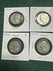 Washington Silver Quarters (Lot Of 4) 90% All 1964P