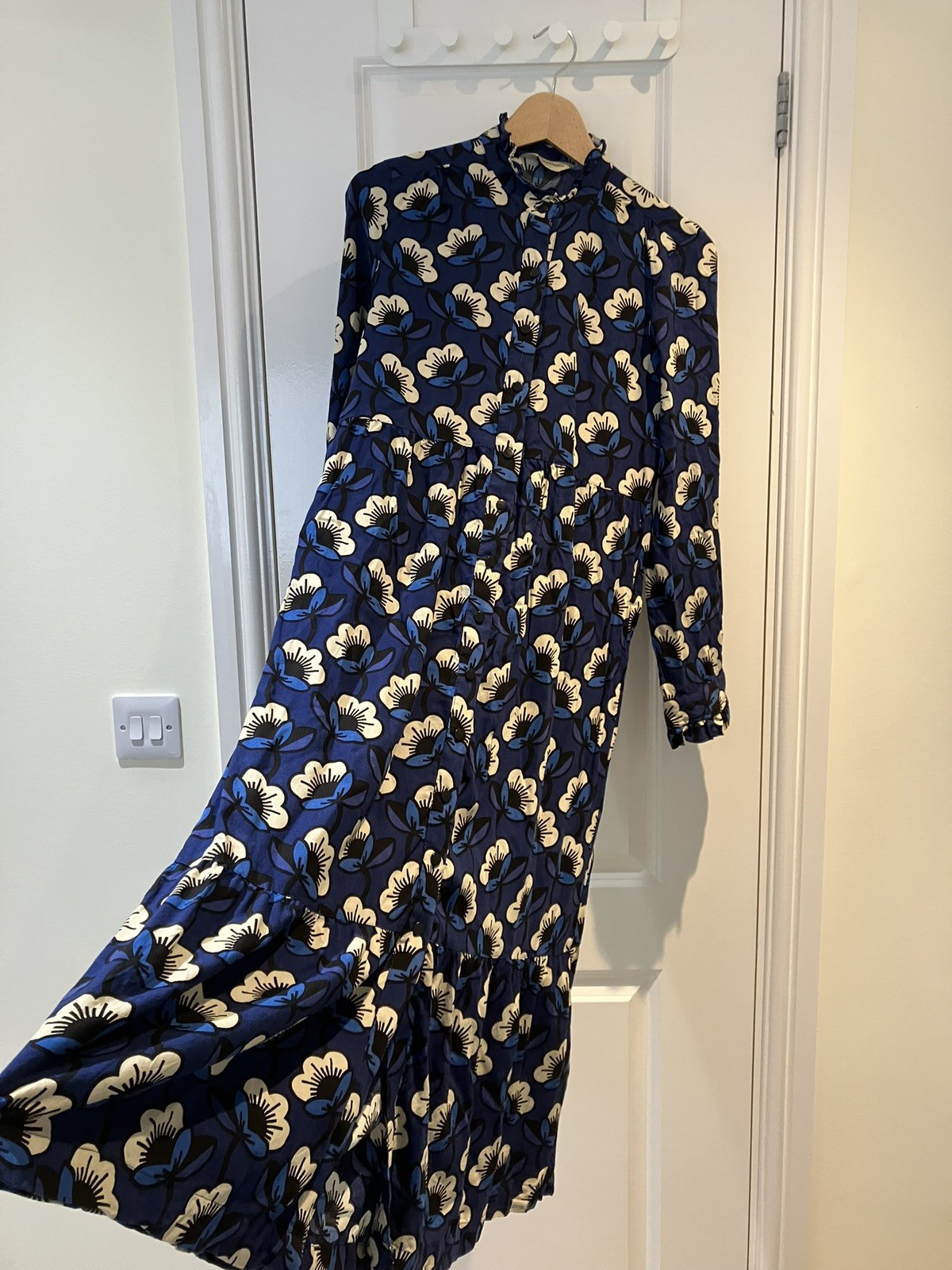 Orla Kiely x Regatta, Size 12, Mixed Blues, Floral, Button Down Dress, Used, GC. image 2