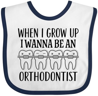 Inktastic Future Orthodontist Dental Care Gift Baby Bib Dentist Childs Tooth