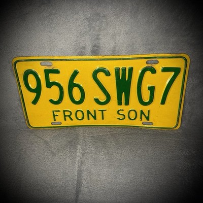 Sonora Mexico Nummernschild - 956 SWG7 - gelb grün - Oldtimer