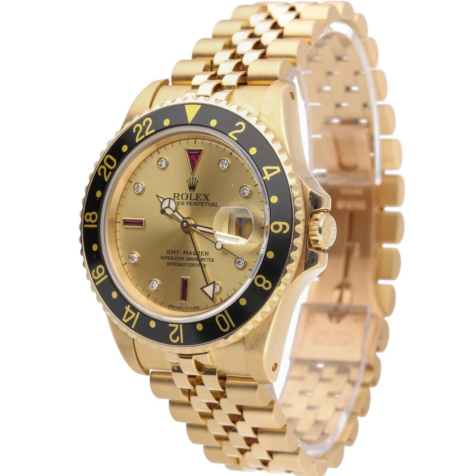 Rolex Gmt-Master II 16758 with 40mm 18ct Yellow Gold case and Champagne dial.... - Image 3 of 4