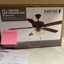 Ceiling Fan 52 in Classic Large Indoor Oil Rubbed Bronze Replacement Light Kit