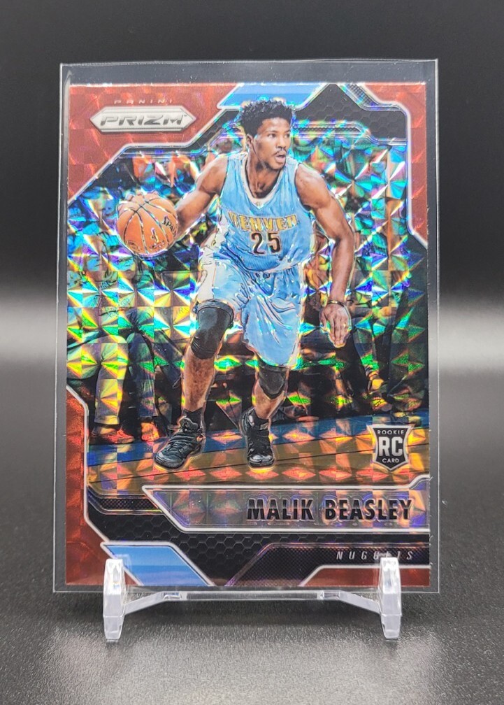 2016-17 Panini Mosaic Red Mosaic Malik Beasley RC #66 Nuggets